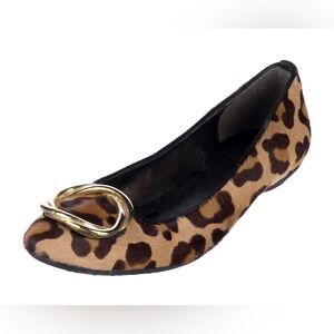 Stuart Weitzman Oh My Leopard Print Ballet Flat Size 5